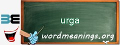 WordMeaning blackboard for urga